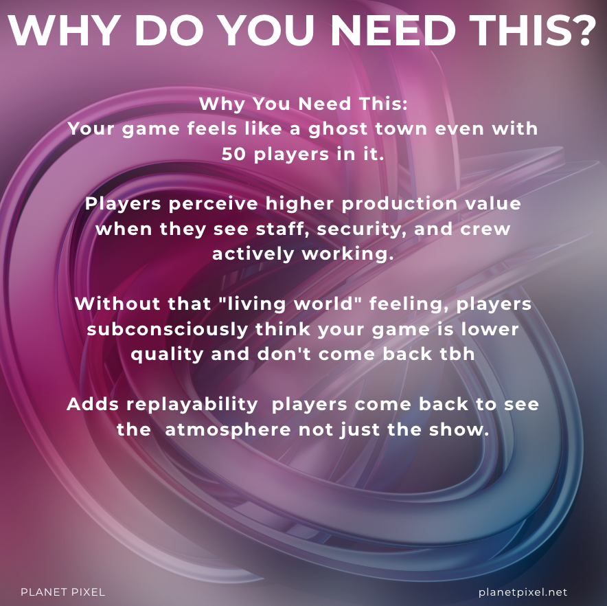 Staff Walking NPC Kit System + FREE NPC TALKING TUTORIAL