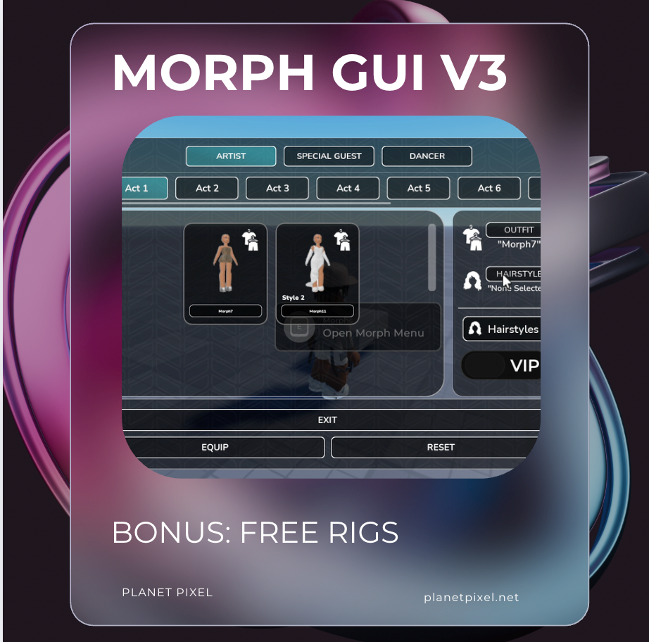 Morph GUI V3 + FREE RIGS