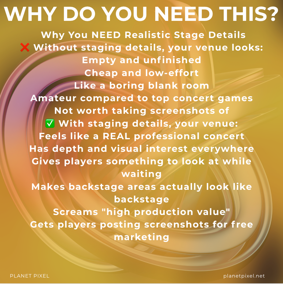 Realistic Stage Details (Backstage/Understage)